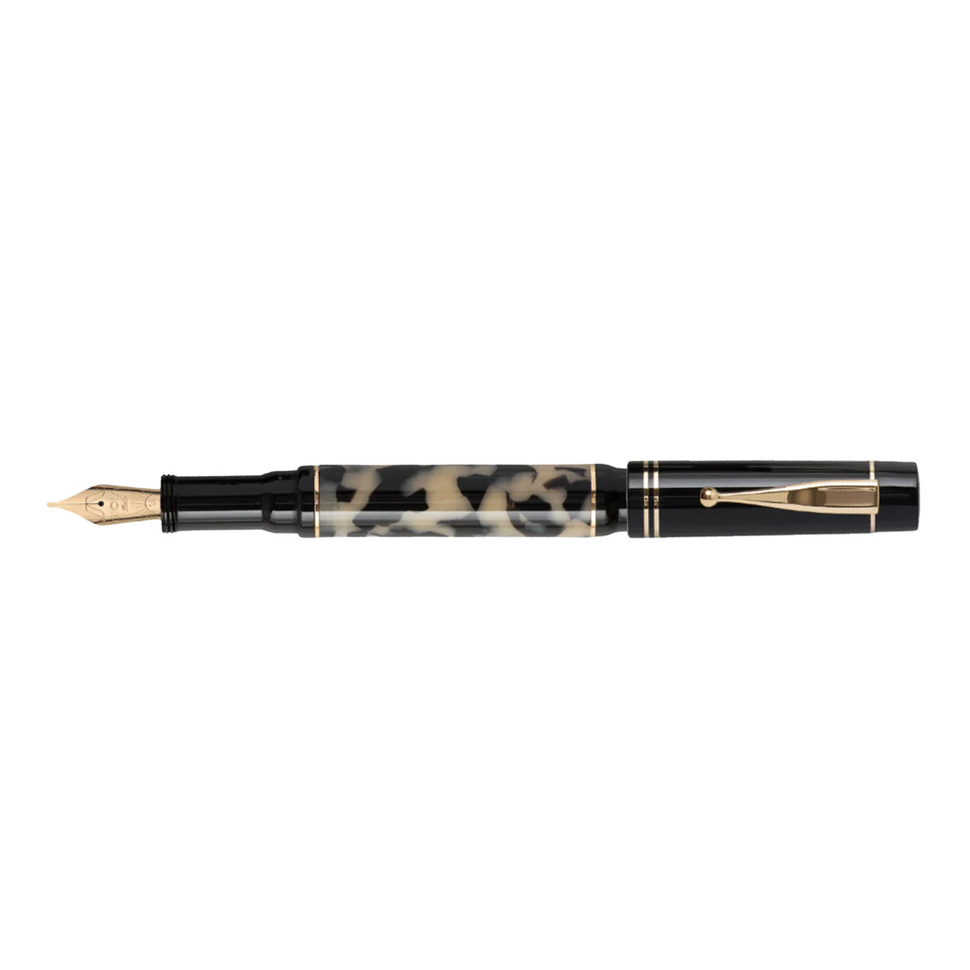 Gioia Alleria Fountain Pen - Tramonto Black Tortoise GT