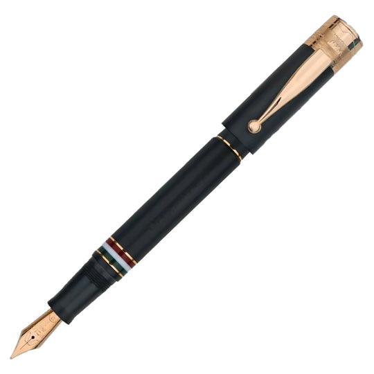 Gioia Partenope Fountain & Roller Ball Pen - Black Sand RGT