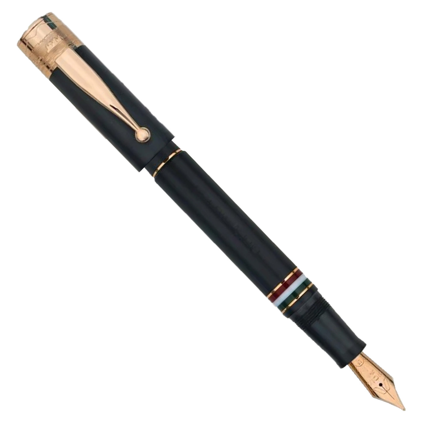 Gioia Partenope Fountain & Roller Ball Pen - Black Sand RGT