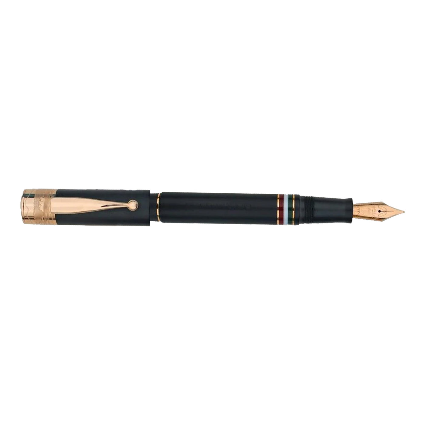 Gioia Partenope Fountain & Roller Ball Pen - Black Sand RGT