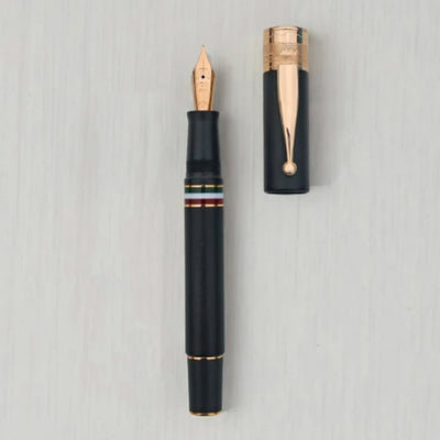Gioia Partenope Fountain & Roller Ball Pen - Black Sand RGT
