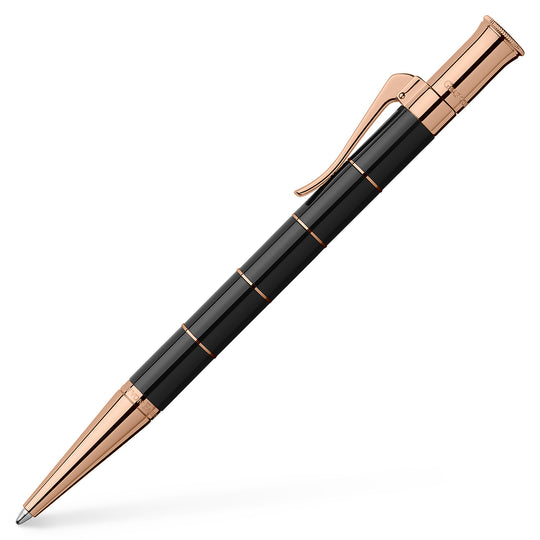 Graf Von Faber-Castell Classic Anello Ball Pen - Black Rosegold