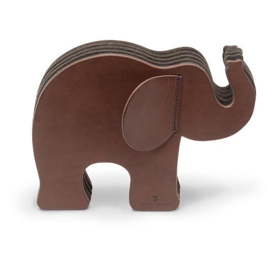 Graf Von Faber-Castell Elephant Leather Pen Holder - Medium - Dark Brown