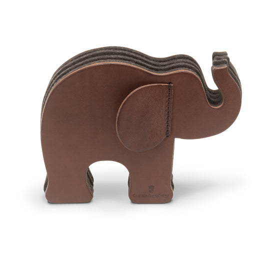 Graf Von Faber-Castell Elephant Leather Pen Holder - Small - Dark Brown