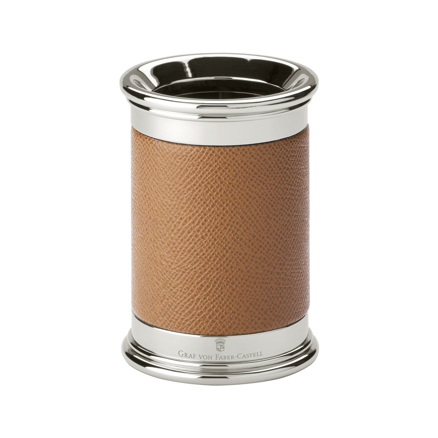 Graf Von Faber-Castell Epsom Leather Round Pen Holder - Cognac