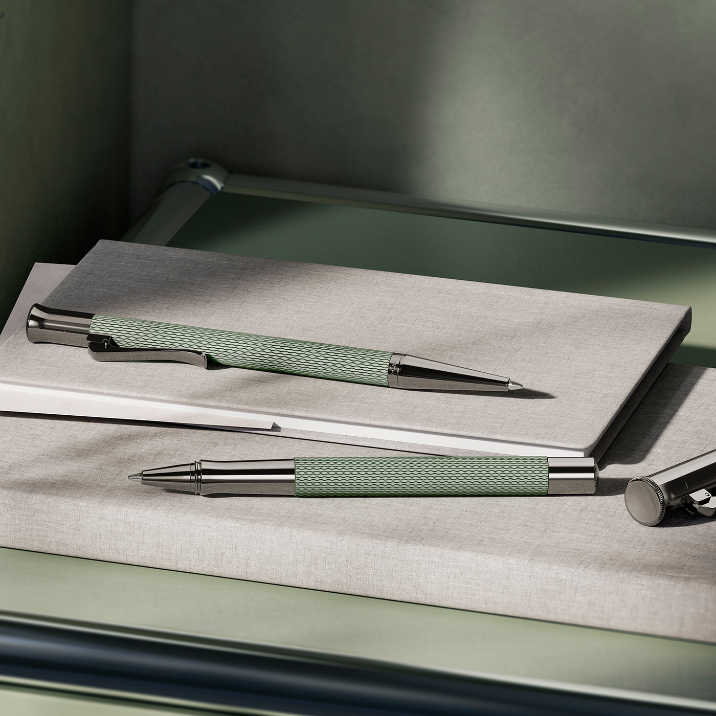 Graf Von Faber-Castell Guilloche Ball Pen - Sage Green
