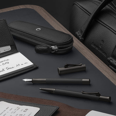 Graf Von Faber-Castell Guilloche Black Edition Fountain Pen - Anthracite 18