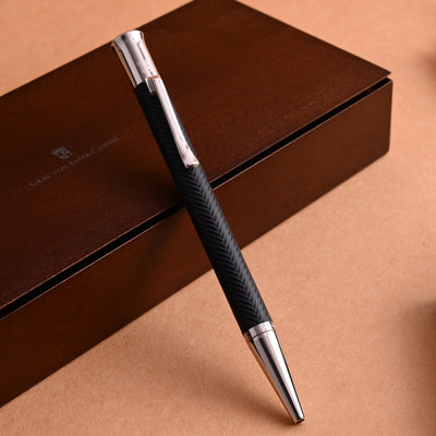 Graf Von Faber-Castell Guilloche Cisele Ball Pen - Anthracite 8