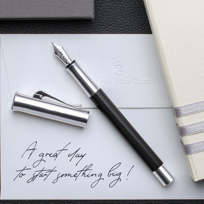 Graf Von Faber-Castell Guilloche Fountain Pen - Black