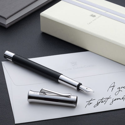 Graf Von Faber-Castell Guilloche Fountain Pen - Black