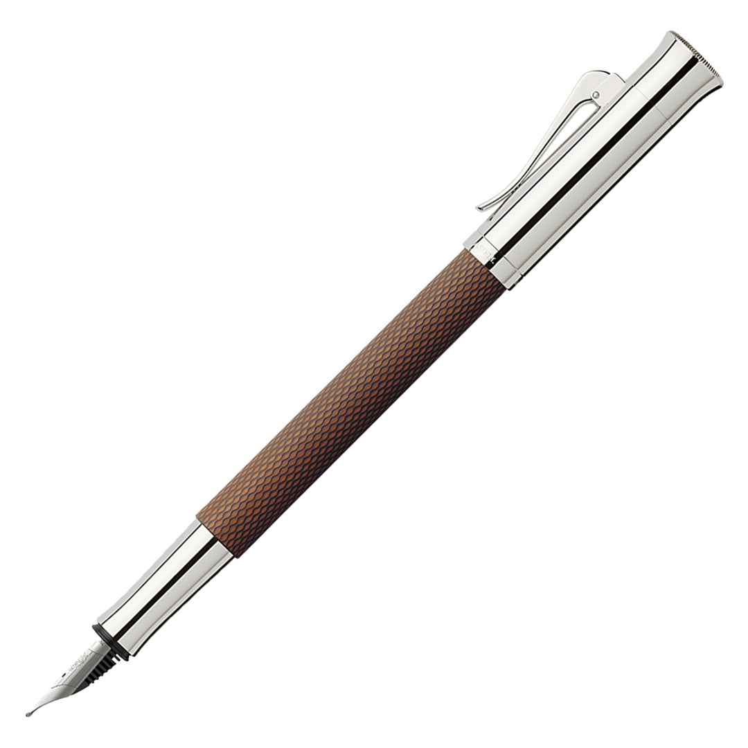 Graf Von Faber-Castell Guilloche Fountain Pen Cognac Brown