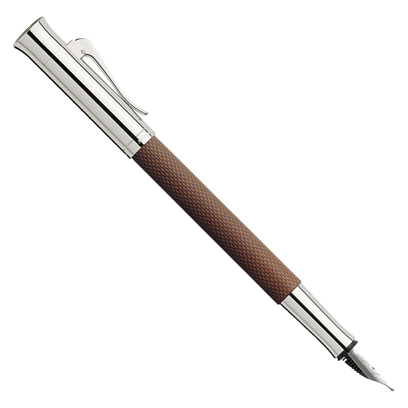 Graf Von Faber-Castell Guilloche Fountain Pen - Cognac Brown