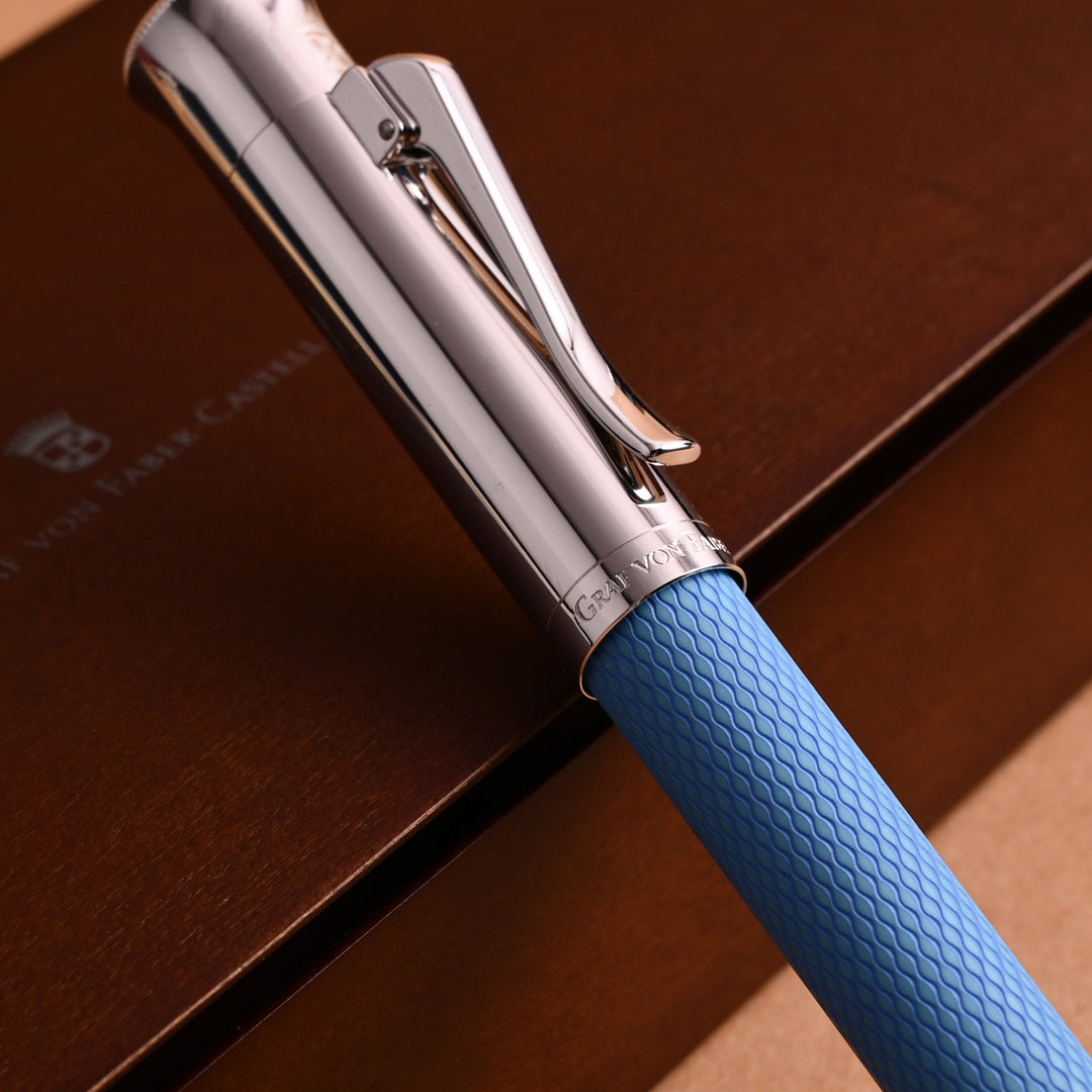 Buy Graf Von Faber Castell Guilloche Gulf Blue Fountain Pen Online