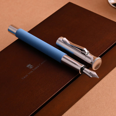 Graf Von Faber-Castell Guilloche Fountain Pen - Gulf Blue 7