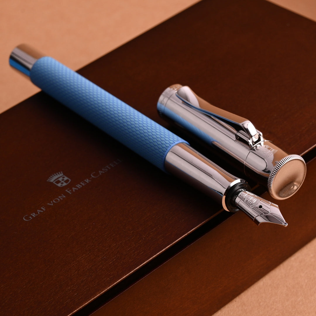 Fountain Pens Graf Von Faber Castell Turquoise Graf Von Faber Castell Guilloche Gulf Blue Fountain Pen