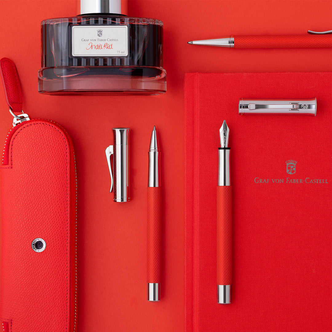 Graf Von Faber-Castell Guilloche Fountain Pen India Red