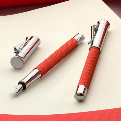 Graf Von Faber-Castell Guilloche Fountain Pen - India Red