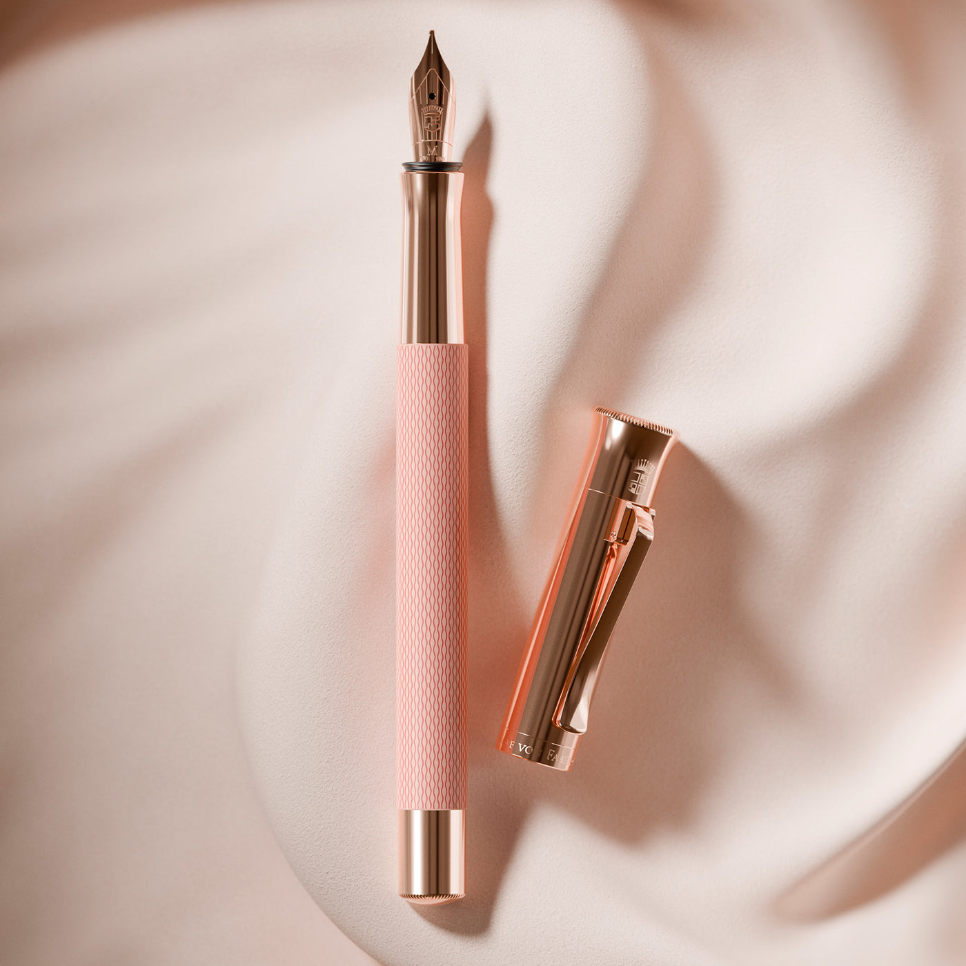 Graf Von Faber-Castell Guilloche Fountain Pen - Rose Blush 21