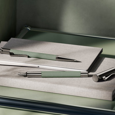 Graf Von Faber-Castell Guilloche Fountain Pen - Sage Green