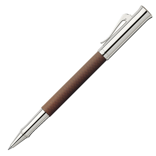 Graf Von Faber-Castell Guilloche Roller Ball Pen - Cognac Brown