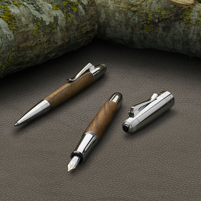 Graf Von Faber-Castell Magnum Ball Pen - Caucasian Walnut Wood