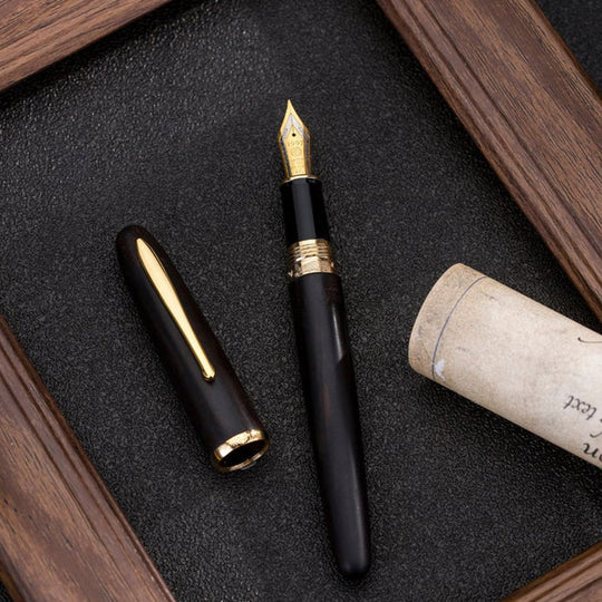 Hongdian 660 Wood Fountain Pen - Black GT