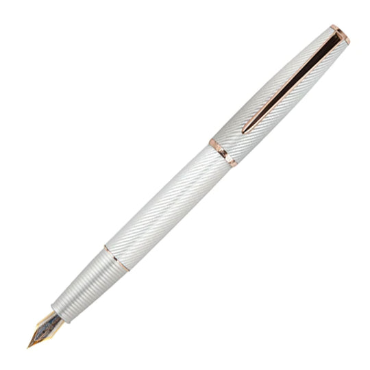 Hongdian A3 Meteor Series Fountain Pen with Pen Pouch & Ink - Silver Rosegold