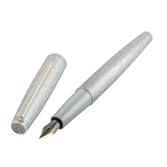 Hongdian A3 Taoyuan Wonderland Series Fountain Pen with Pen Pouch & Ink - Silver