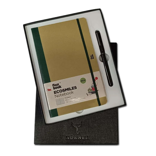 Horner Gift Set - Fortress Titanium Roller Ball Pen with Notebook