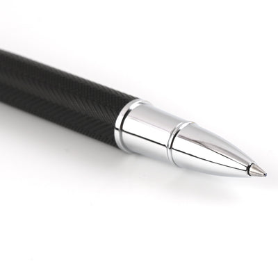 Hugo Boss Formation Herringbone Roller Ball Pen - Black CT