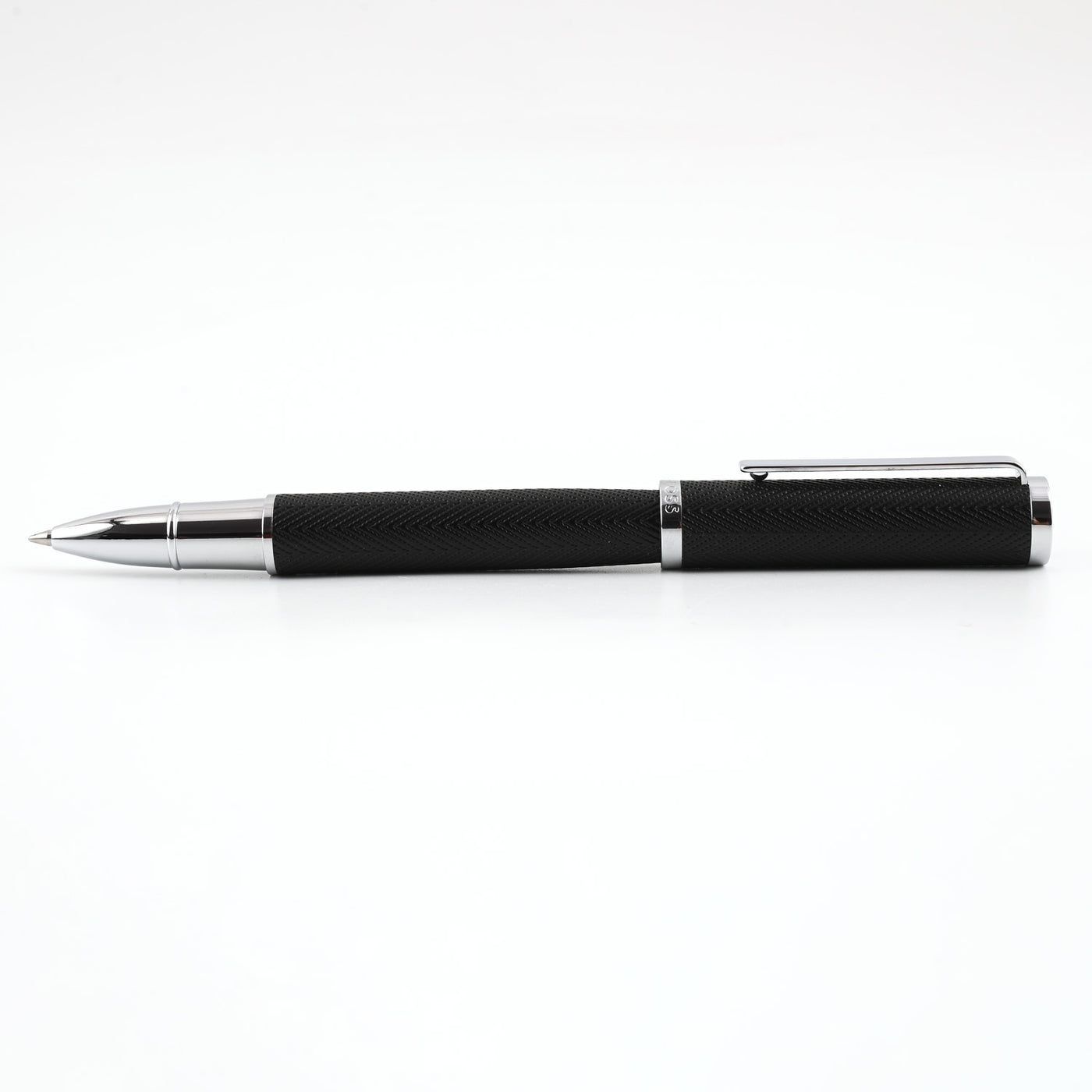 Hugo Boss Formation Herringbone Roller Ball Pen - Black CT