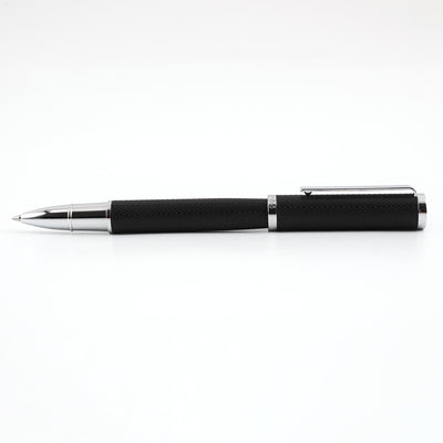 Hugo Boss Formation Herringbone Roller Ball Pen - Black CT