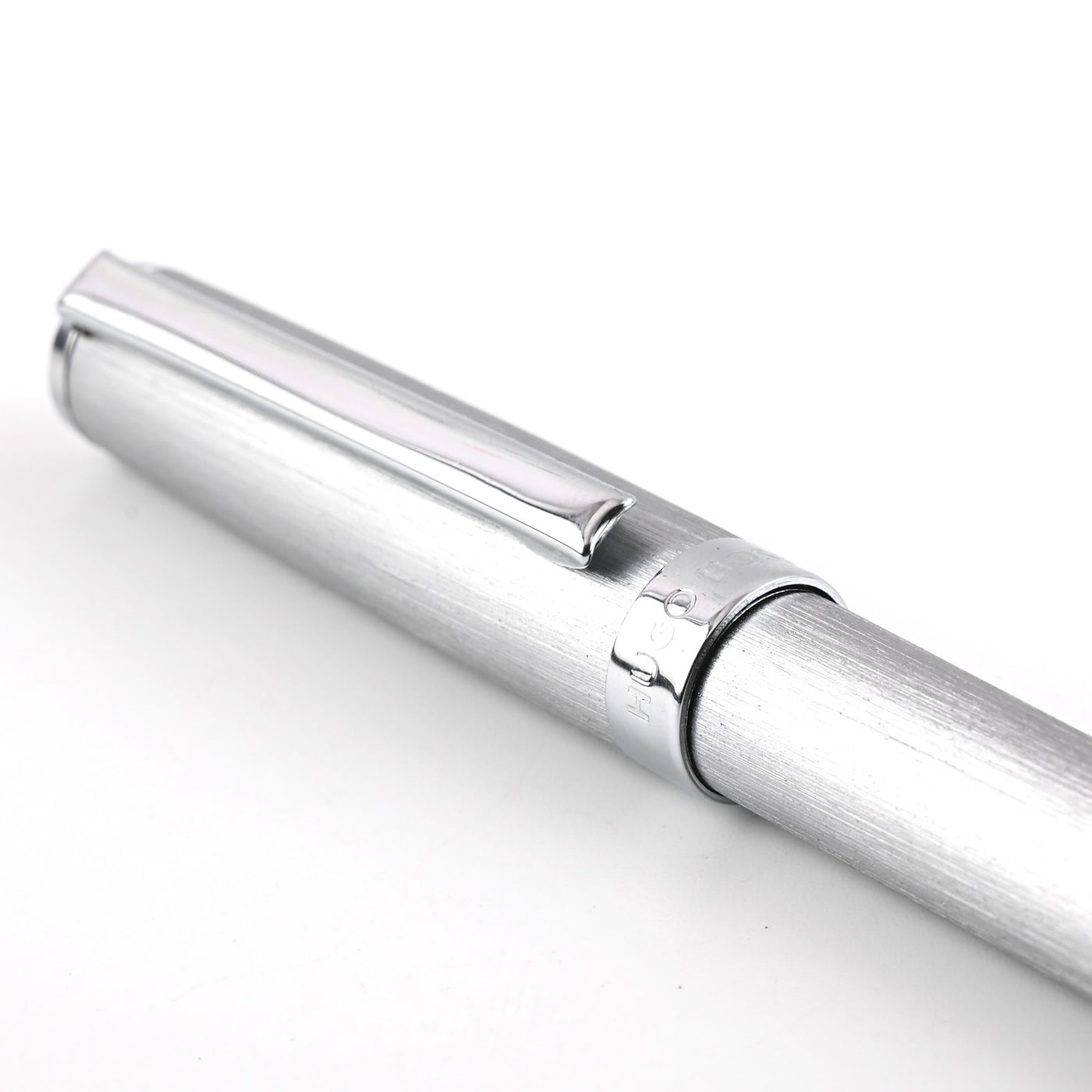 Hugo Boss Gear Ball Pen - Brushed Chrome CT 2