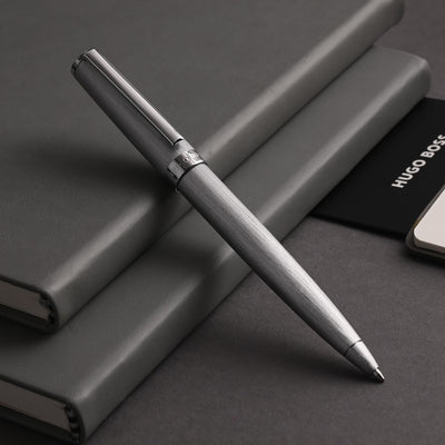 Hugo Boss Gear Ball Pen - Brushed Chrome CT 6