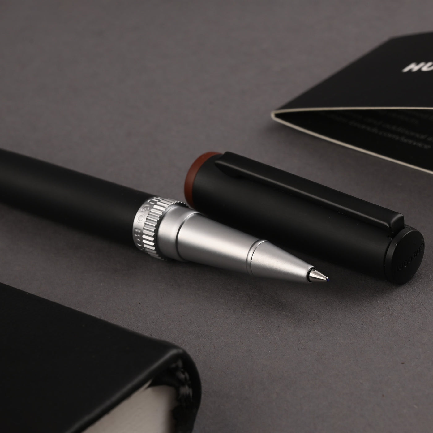 Hugo Boss Gear Roller Ball Pen - Black PVD