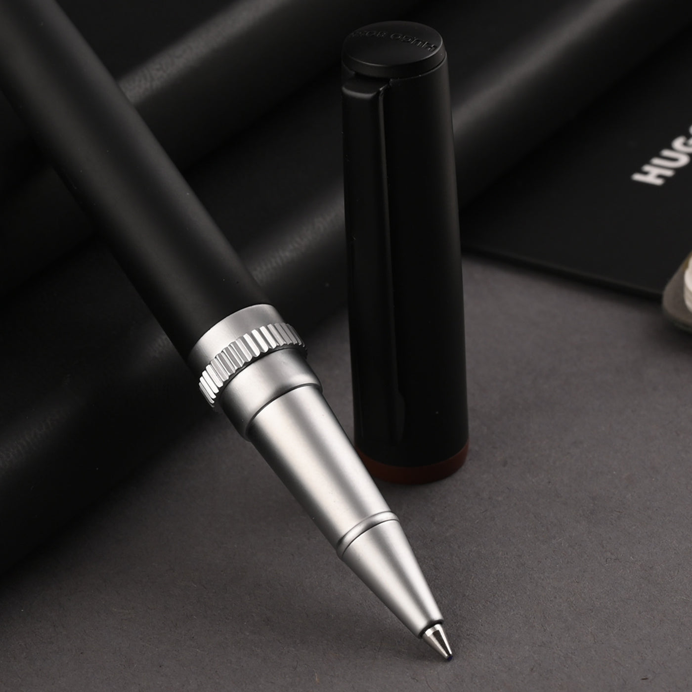 Hugo Boss Gear Roller Ball Pen - Black PVD