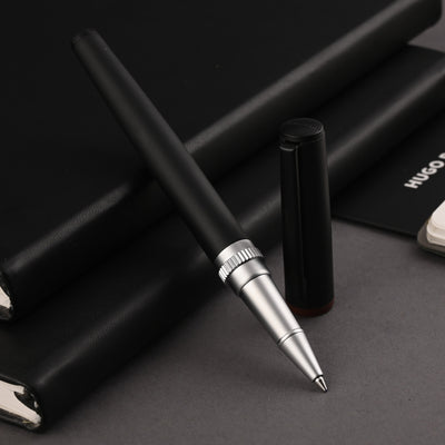 Hugo Boss Gear Roller Ball Pen - Black PVD