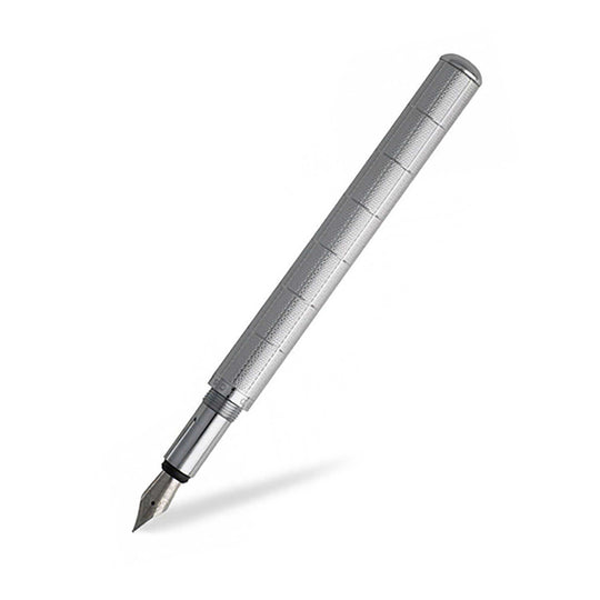 Hugo Boss Kite Fountain Pen, Silver - Steel Nib