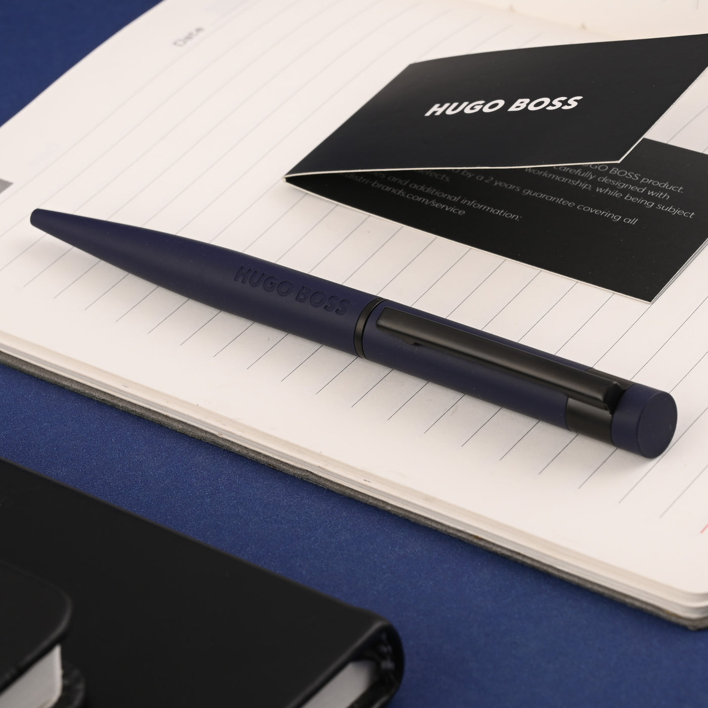 Hugo Boss Loop Ball Pen - Matte Blue PVD