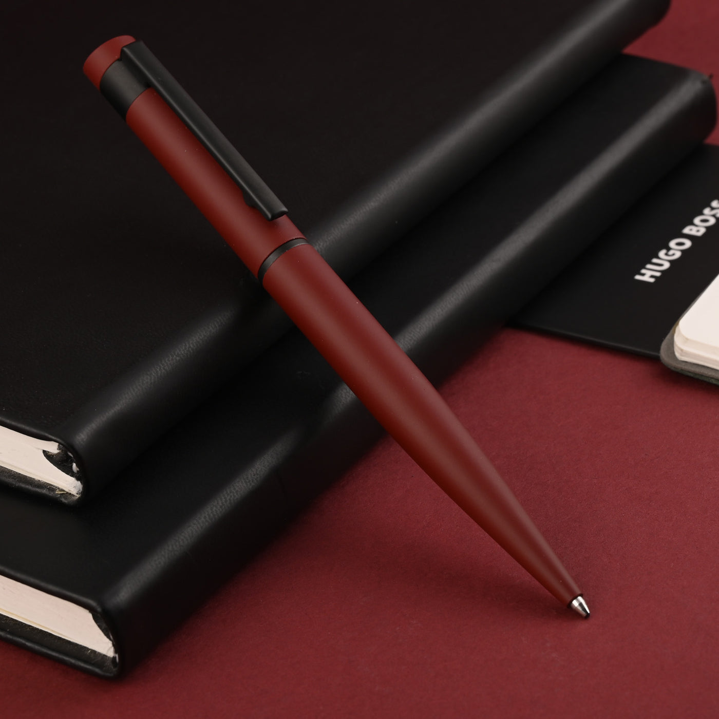Hugo Boss Loop Ball Pen - Matte Red PVD 6