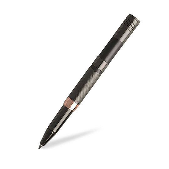 Hugo Boss Mechanic Gold Ring Roller Ball Pen, Black