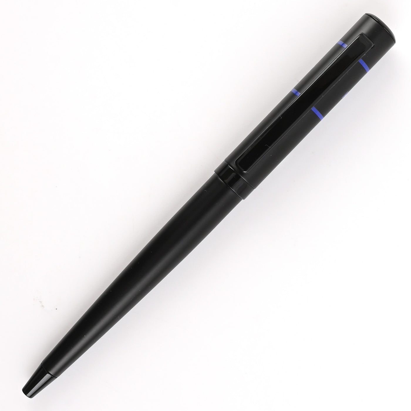 Hugo Boss Ribbon Matrix Ball Pen - Black & Blue PVD