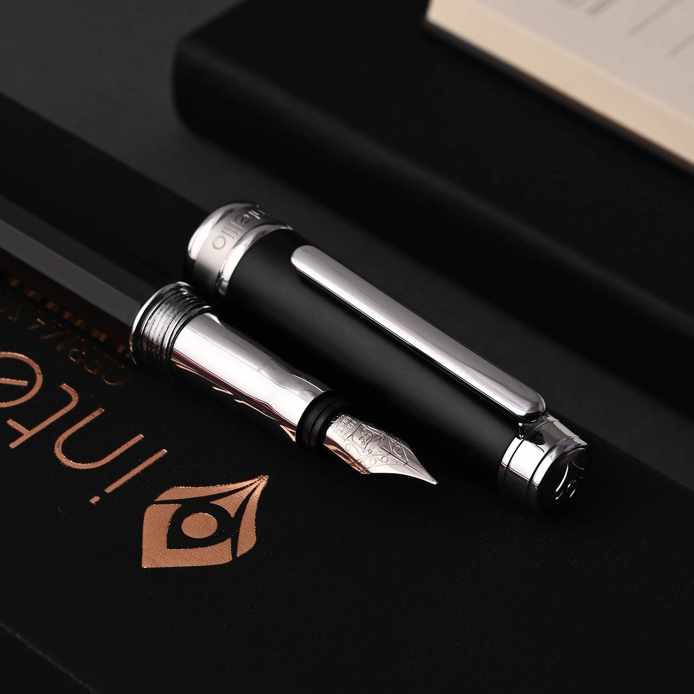 Intellio Mystique Fountain Pen - Matte Black CT 11