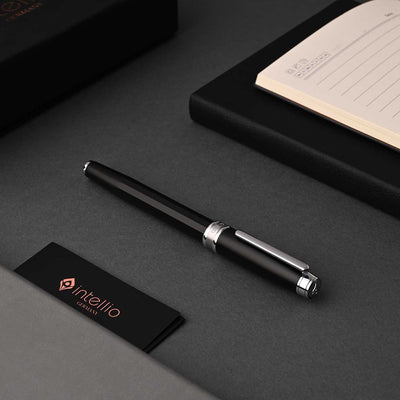 Intellio Mystique Fountain Pen - Matte Black CT 12