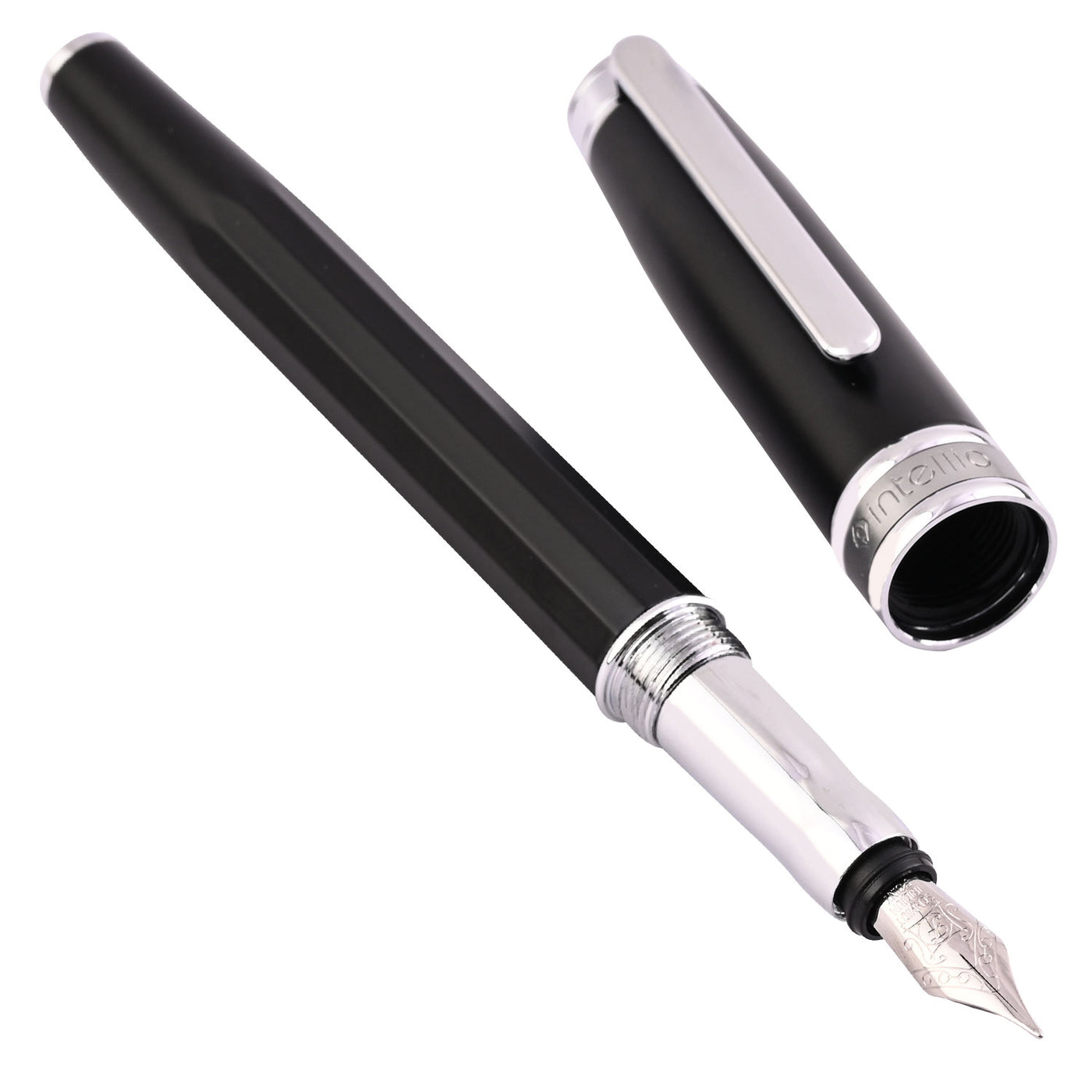 Intellio Mystique Fountain Pen - Matte Black CT 3