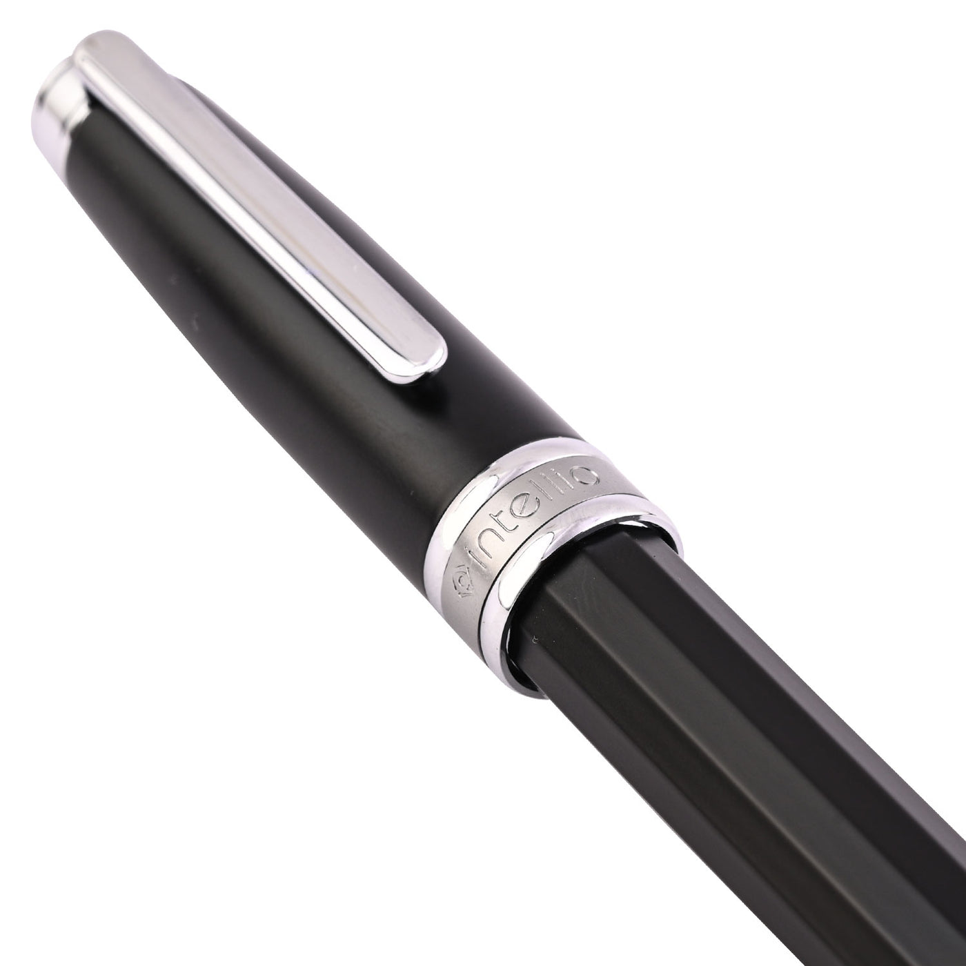 Intellio Mystique Fountain Pen - Matte Black CT 4