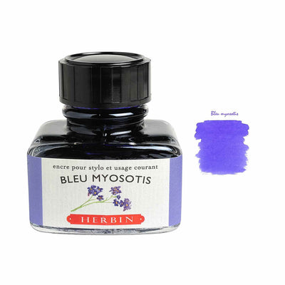 J Herbin "D" Series Ink Bottle Bleu Myosotis (Blue) - 30ml 1