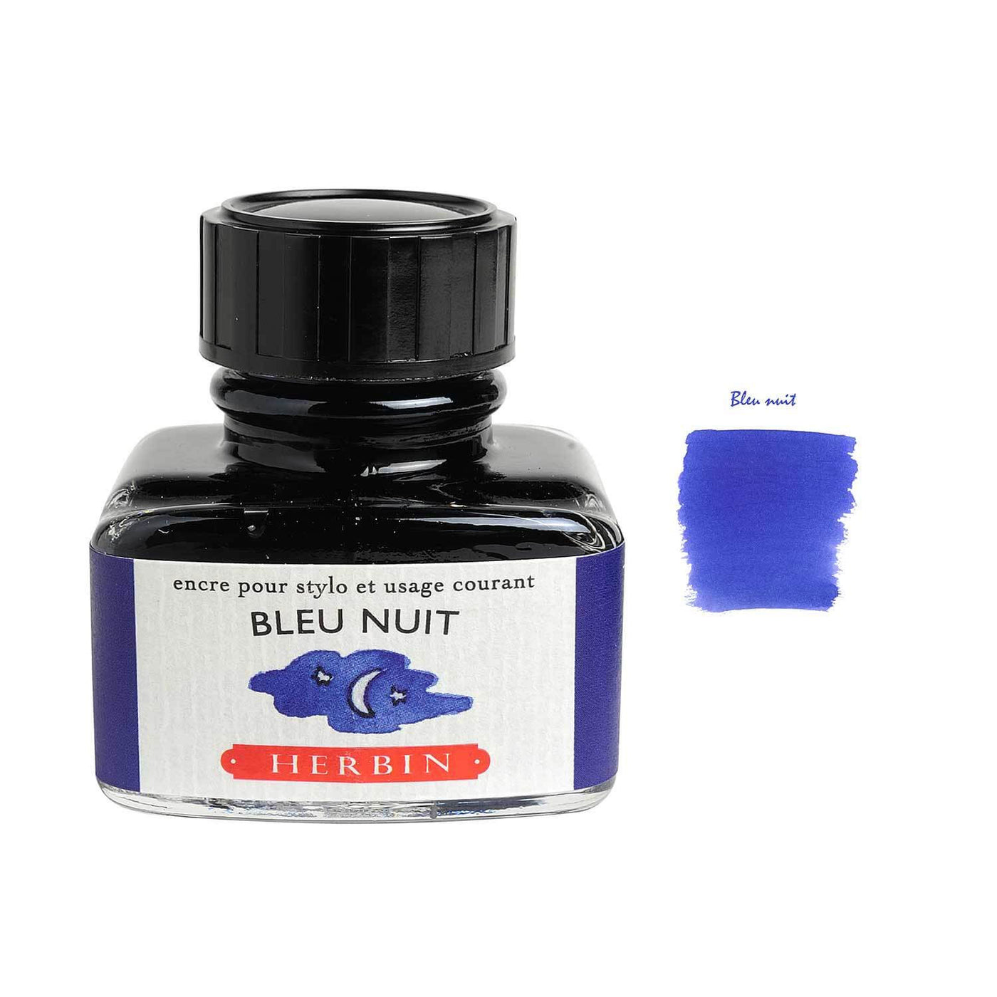 J Herbin "D" Series Ink Bottle Bleu Nuit (Midnight Blue) - 30ml 1