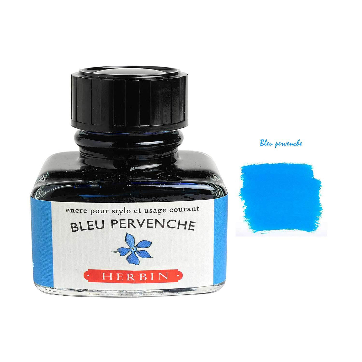 J Herbin "D" Series Ink Bottle Bleu Pervenche (Turquoise) - 30ml 1