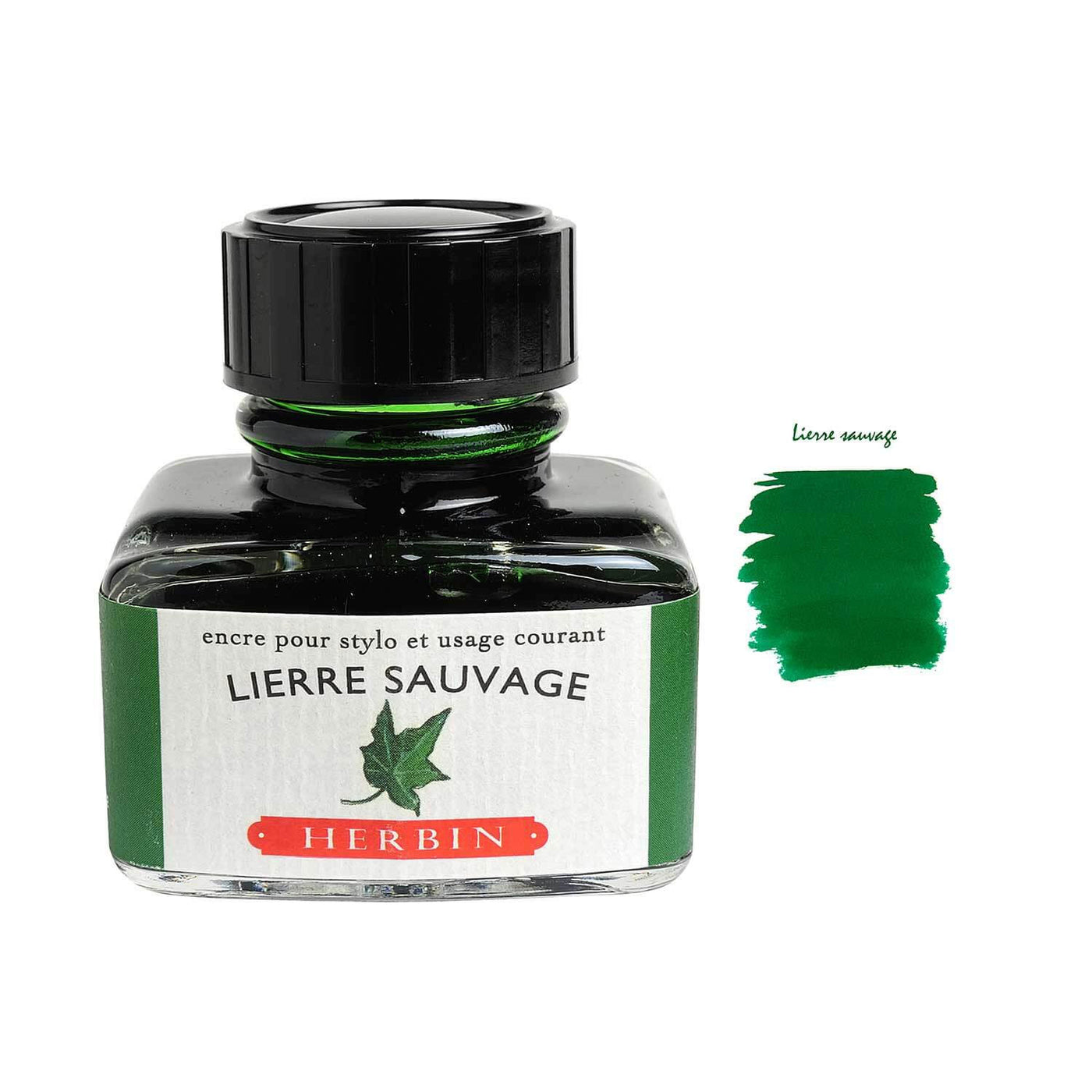 J Herbin "D" Series Ink Bottle Lierre Sauvage (Green) - 30ml 1